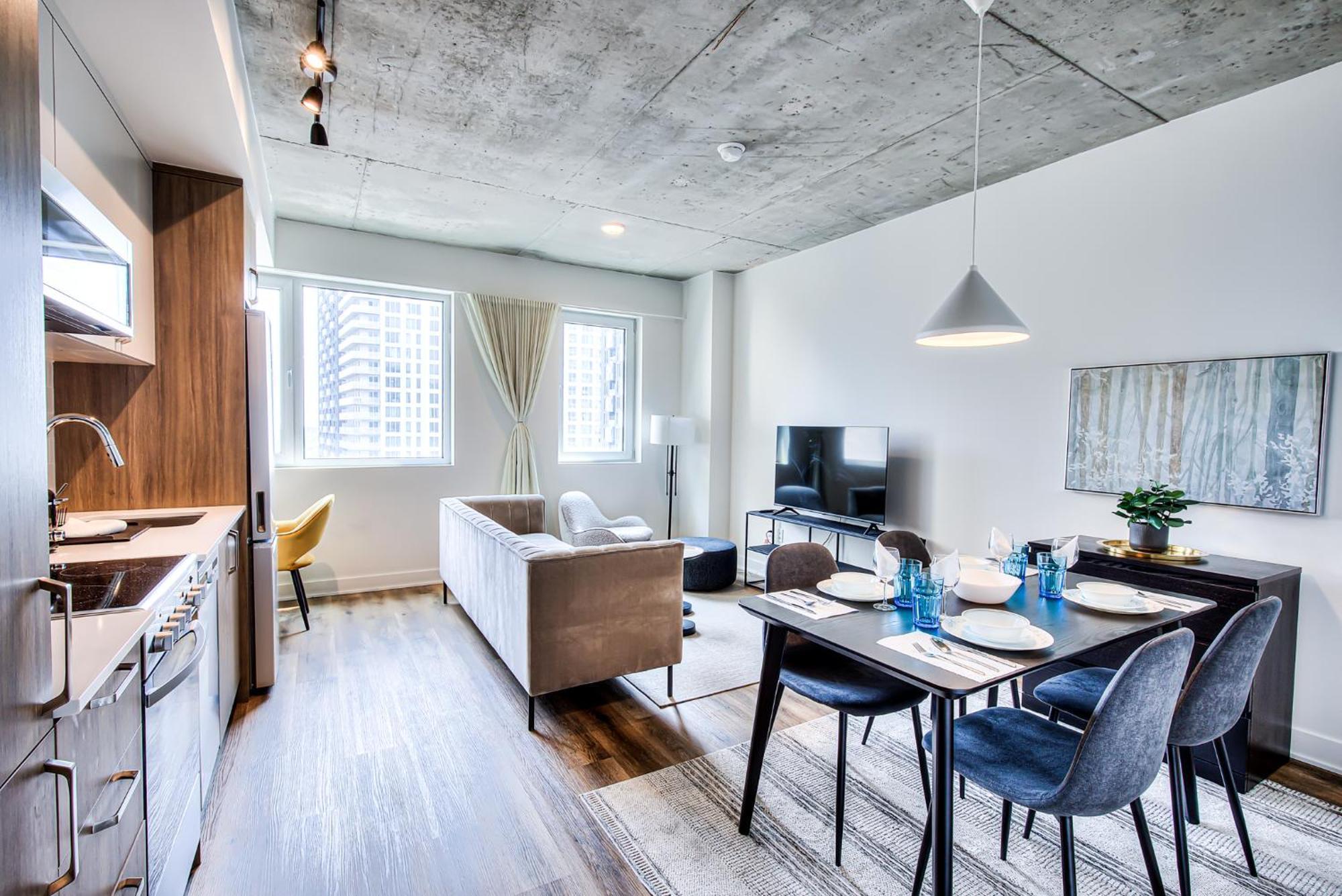 Апартаменты 2Br+Gym For Vip Corporate & Students Downtown Mtl Монреаль Экстерьер фото